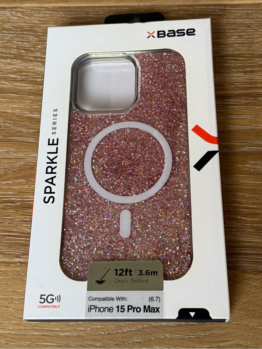 New Sparkle Series MagSafe Case for iPhone 15 Pro Max 6.7” Pink Sparkle Glitter